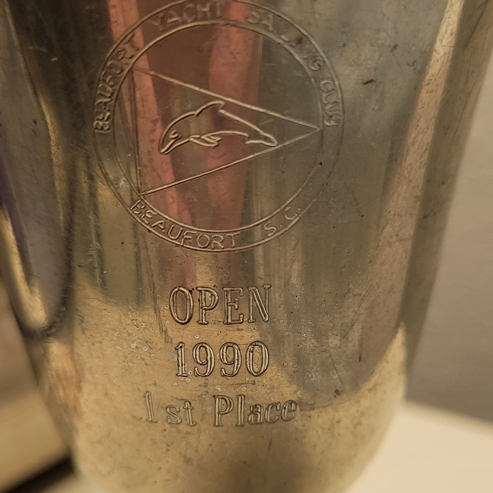 Stieff Pewter Cup P 105 Beaufort SC Yacht and Sailing Club 1st Place 1990
